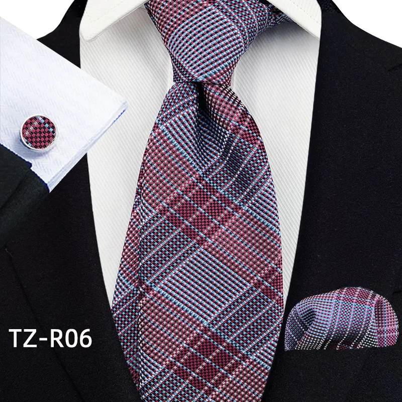 Neue Luxus 8 cm Männer Krawatten Floral Gestreiften Paisley Jacquard Gewebt Klassische Krawatten Männer Hochzeit Gravatas Krawatte Set – Detail 10