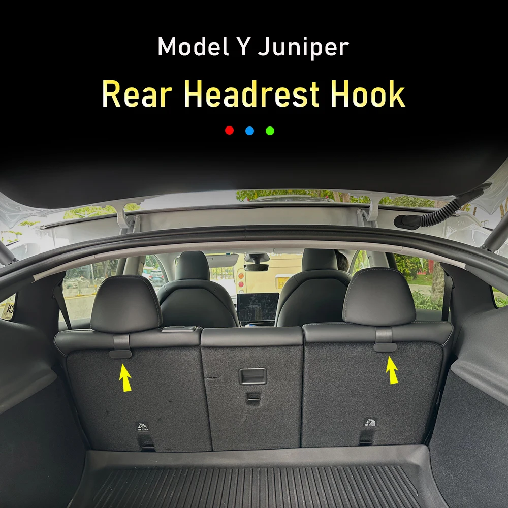 Car Back Seat Hook 2pcs Rear Seat Headrest Hanging Hook Umbrella Holder Storage Trunk Organizer Tesla Model Y Juniper