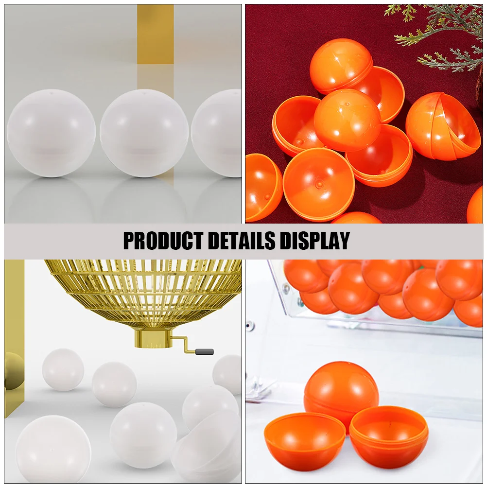 Lotto Cage Ball Openable Lottery Balls 50Pcs 3Cm Plastic Hollow Bingo Balls Round Raffle Capsules Bar Game Props Openable