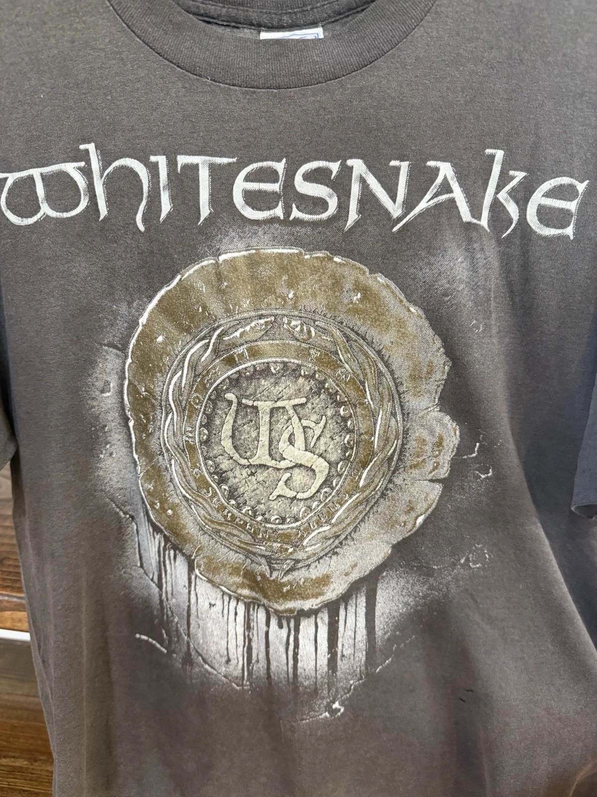 1988 White Snake Retro Tour Doppelseitiges T-Shirt Retro Bedrucktes Muster Gedenk-T-Shirt Fan-Geschenk-T-Shirt – Detail 3