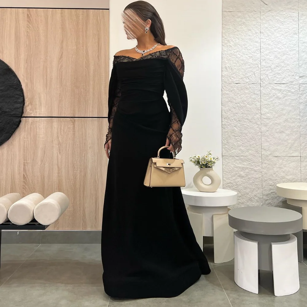 

Serendipity 2024 Formal Occasion فساتين الحفلات Trumpet Evening Dress Off The Shoulder Arabia Elegant Lace Prom Gown For Women