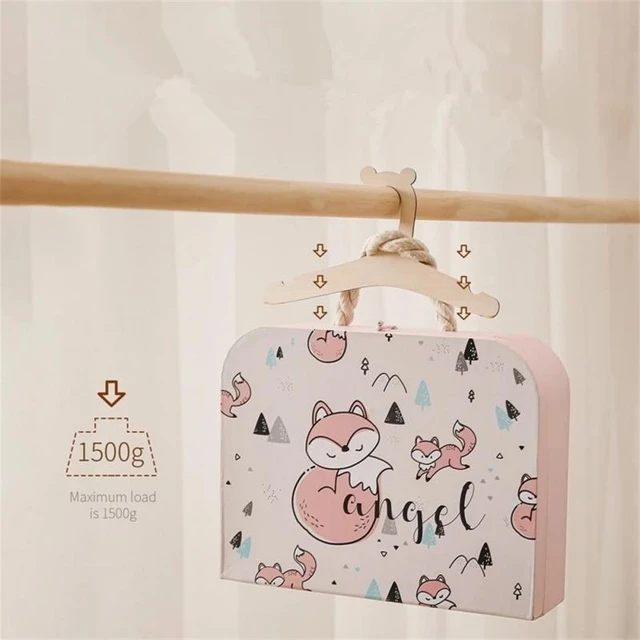 10 unidades de perchas creativas para bebés, percha para ropa de madera  para bebés, decoración para niños y niñas - AliExpress