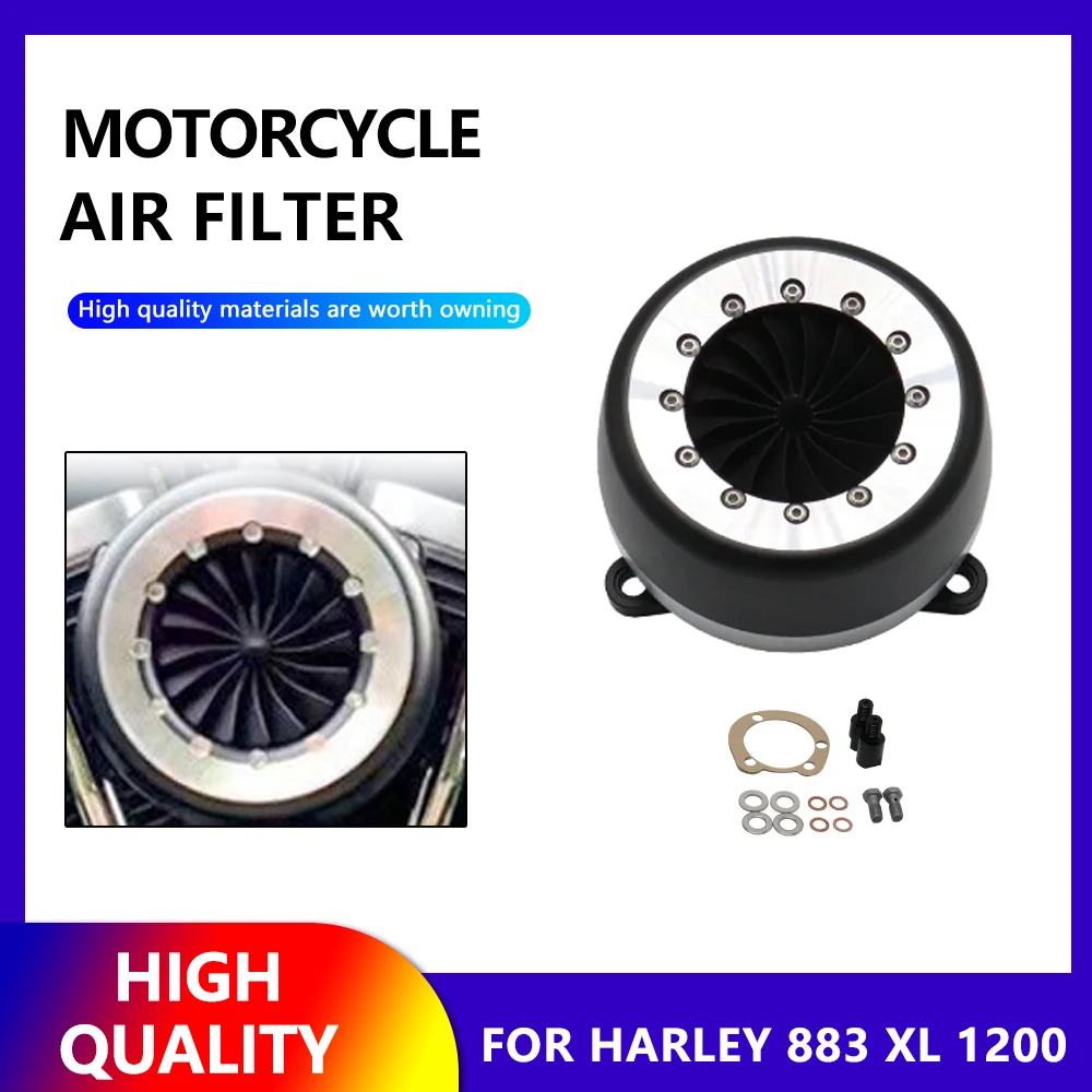 

Motorcycle CNC Air Filter Cleaner Intake Filter For Harley Softail Dyna Sportster 883 1200 Touring Road King Fatboy FLHX FLTRX