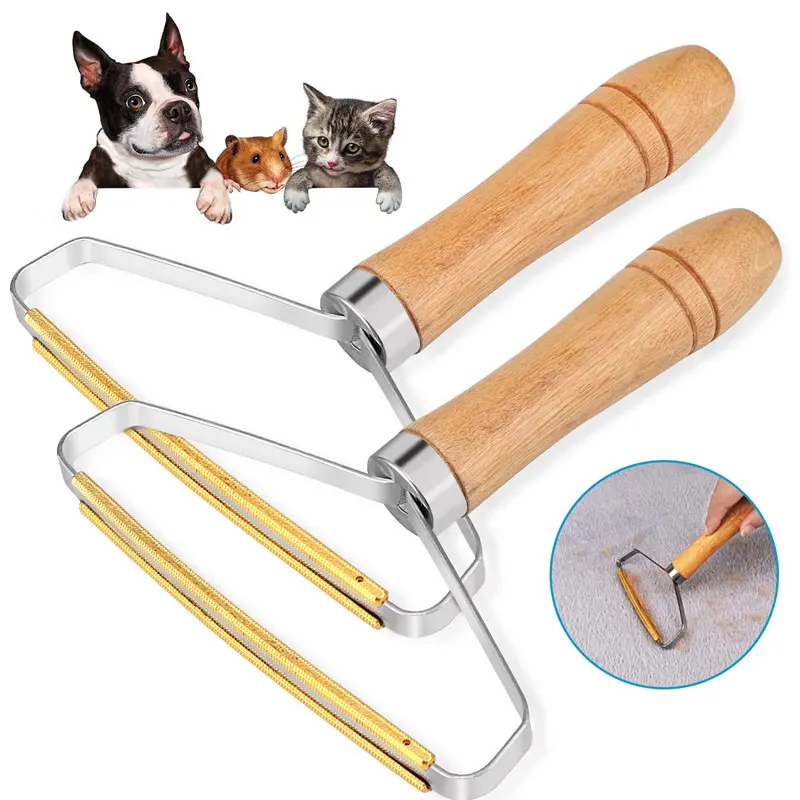 

1/2Pcs Portable Lint Remover Pet Hair Remover Carpet Rake Carpet Fuzz Scraper for Pet Hair Remover Clothes Cleaner Tool