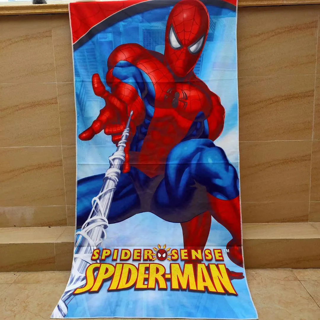 

Мультяшные крутые Детские банные полотенца Человек-паук A-Мстители 75x150 см полотенце из микрофибры для мытья дома для детей и взрослых пляжное плавательное полотенце