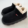 Bebealy Winter Warm Fur Slippers For Women Indoor Fluffy Short Plush Men Slippers Casual Nonslip Fuzzy Shoes House Ankle Boots 1
