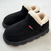 Bebealy Winter Warm Fur Slippers For Women Indoor Fluffy Short Plush Men Slippers Casual Nonslip Fuzzy Shoes House Ankle Boots 1