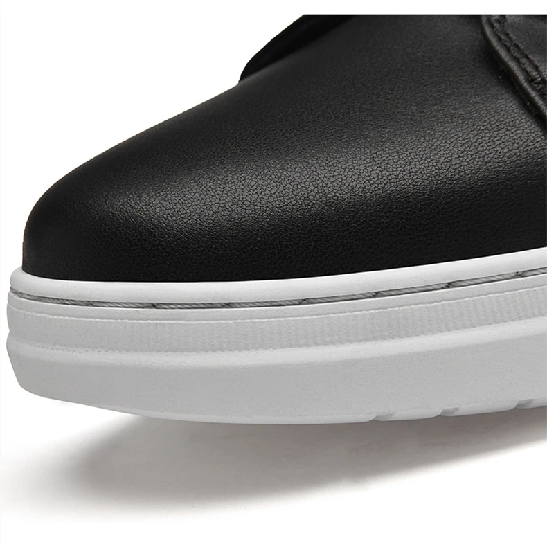 Frühling Sommer Weiß Echtes Leder männer Schuhe männer Casual Aufzug Schuhe Mode Höhe Erhöhen Turnschuhe für Männer Hohe schuhe – Detail 8