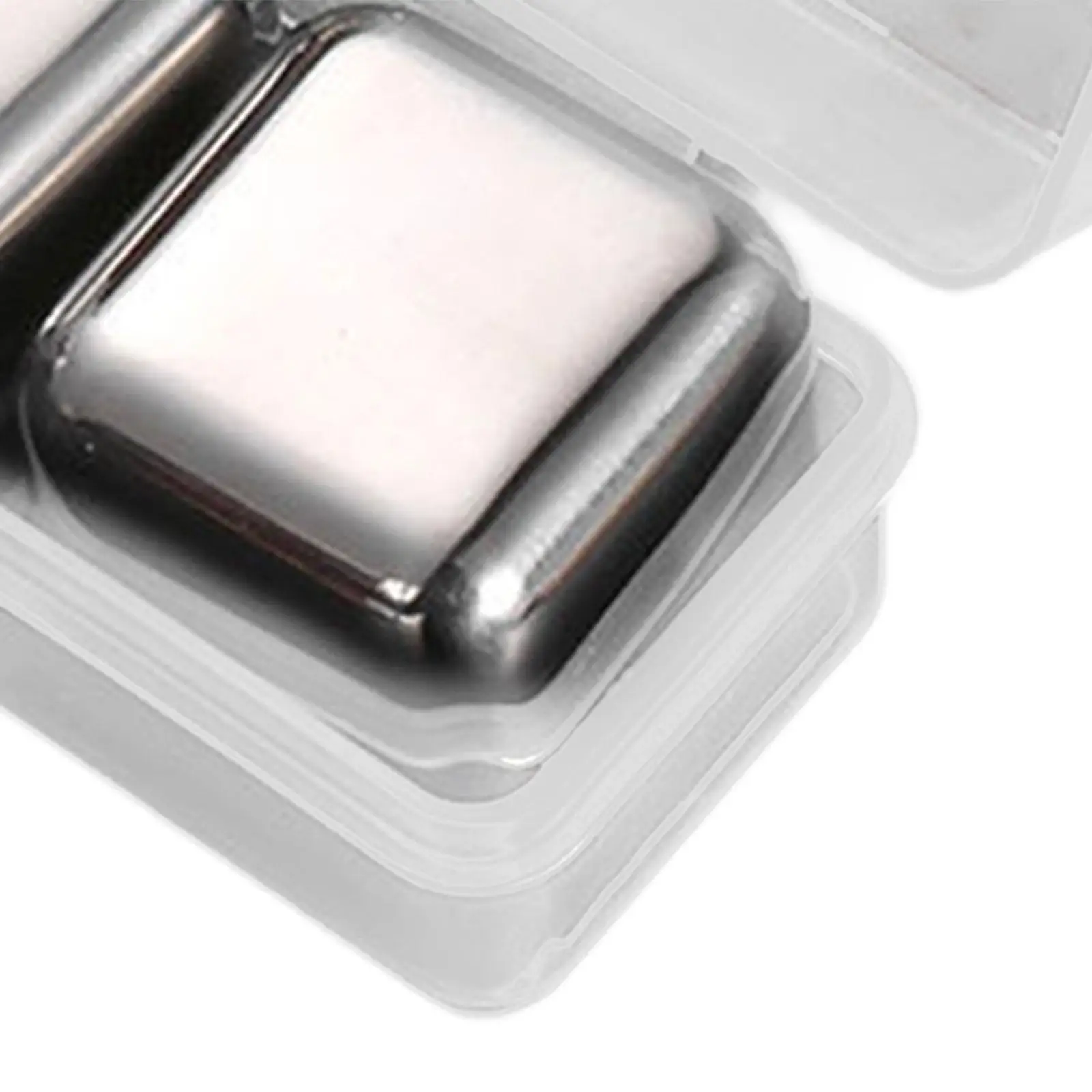 Stainless Steel Reusable Ice Cubes with Storage Box Quickly Cooling Gift Set Portable Square Beverage Chilling Rocks Whisky Ball