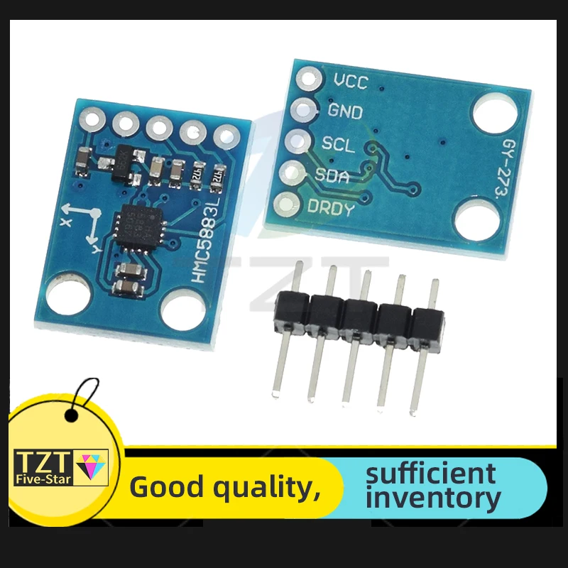 Enhanced Three-Axis Magnetic Field Sensor Module, 3V-5V Input