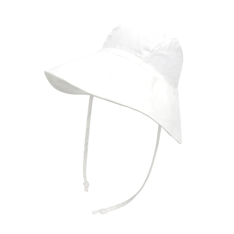 Silicone Anti-lost Chain Strap Adjustable  Baby SunHat Summer Boys Girls Bucket Hat Kids Cotton UV Travel Hats Child Big Brim Outdoor Beach Caps Fashion Casual Panama Cap baby accessories clipart Baby Accessories