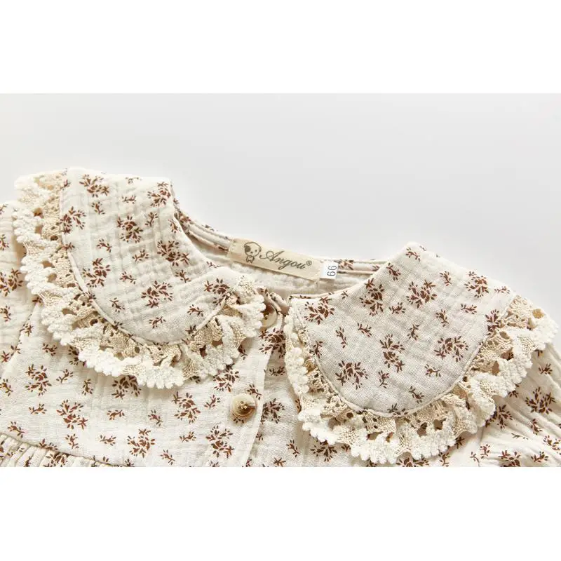 Autumn New Newborn Toddler Girls Cute Lovely Romper Girl Infant Floral Bodysuit Baby Jumpsuit + Hat Suit Casual Outfits Clothes 4