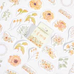 46 Pcs Rose Story Sticker Creative Cute Mini Decor DIY Diary Scrapbooking Label Stationery for Girls Students School Supplies