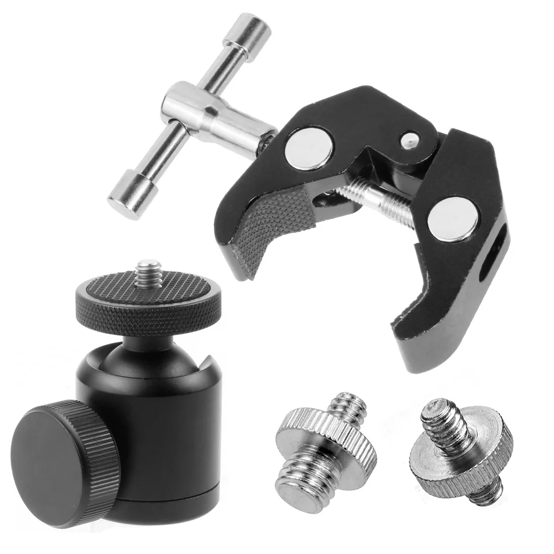 Super Clamp Mount Holder with Tripod Ball Head Adapter for Gopro For Insta360 DS