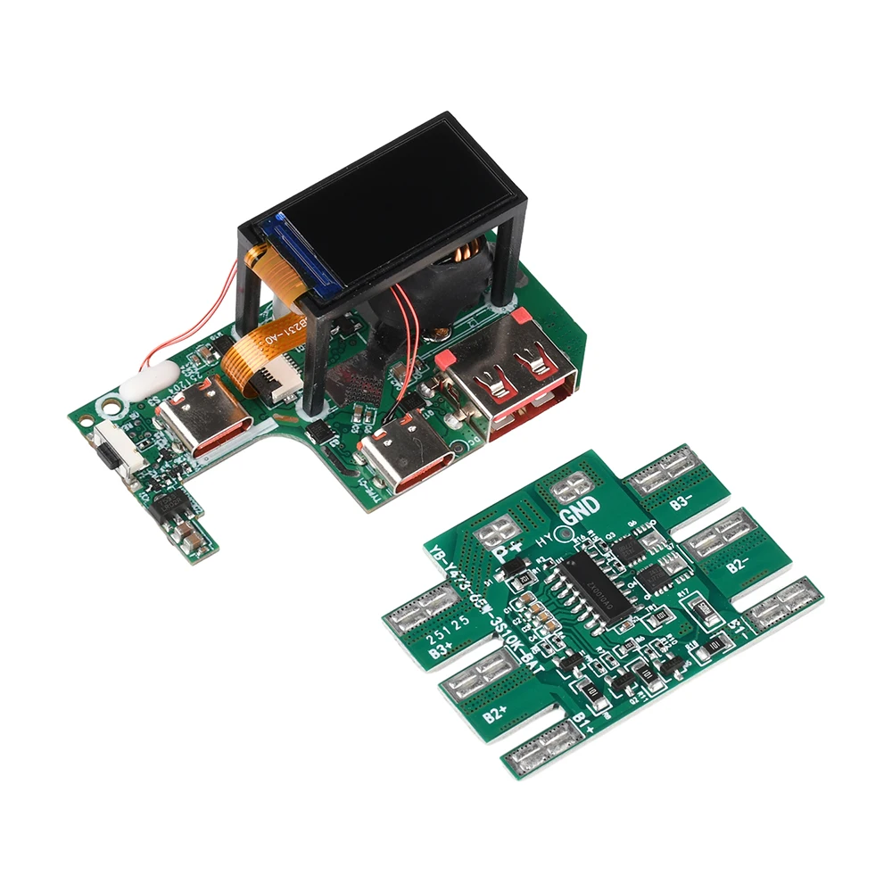 Modulo di Ricarica Rapida PD45W/65W con Schermo TFT a Colori da 0,96 Pollici, Scheda DIY per Power Bank, Scheda di Protezione Batteria 2S/3S, Type-C USB-A - Image 4
