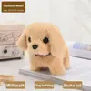 Funny 18CM Simulation Puppy Interactive Brown White Grey Cute Dog Robot Wagging Plush Toys For Kids 2