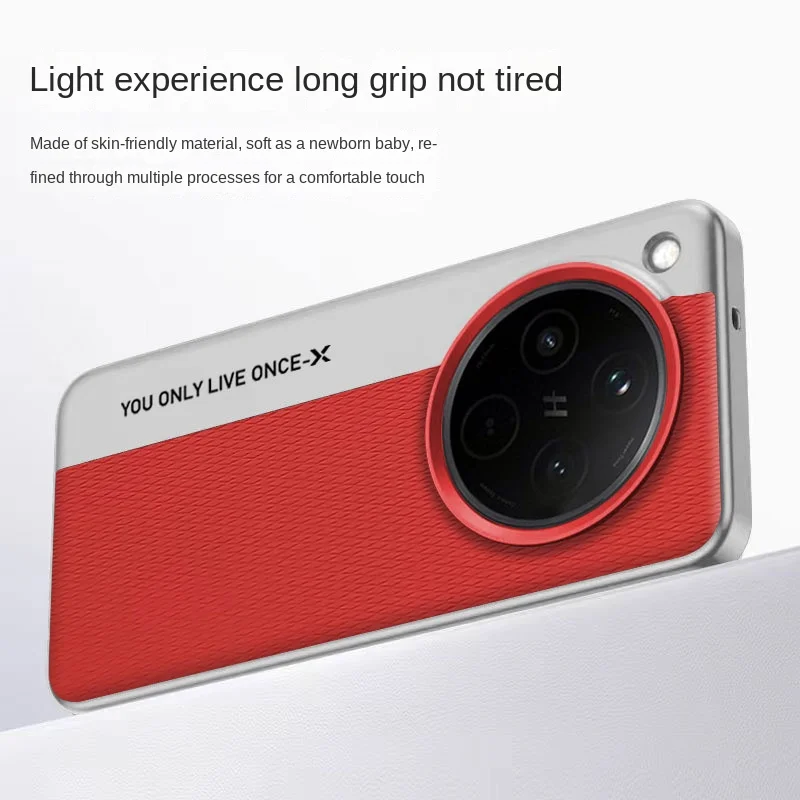 Fashion Camera Lens Protective Hard Back Cover - Durable PC+PU Material