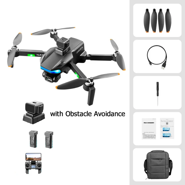 YLRC S135 GPS 5G WiFi FPV with FHD ESC Dual Camera 3-Axis EIS Gimbal 360° Obstacle Avoidance Foldable RC Drone QuadcopterGray