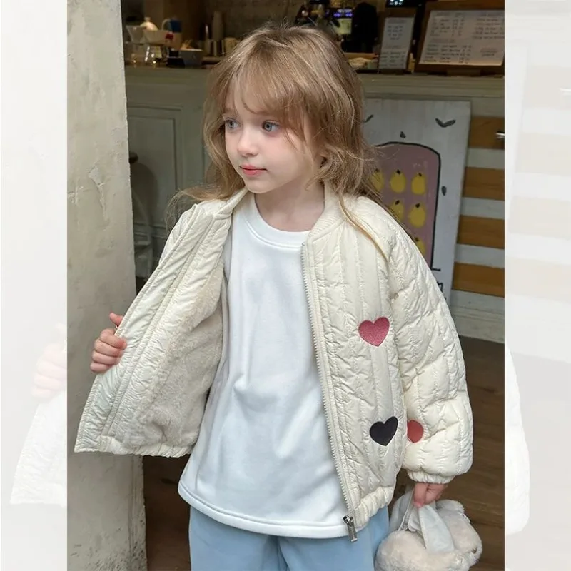 Cartoon Embroidery Winter Kids Jacket Thicken Wam Plush Girls Boys Outerwear Coats Children's Clothing Cotton Down Parkas