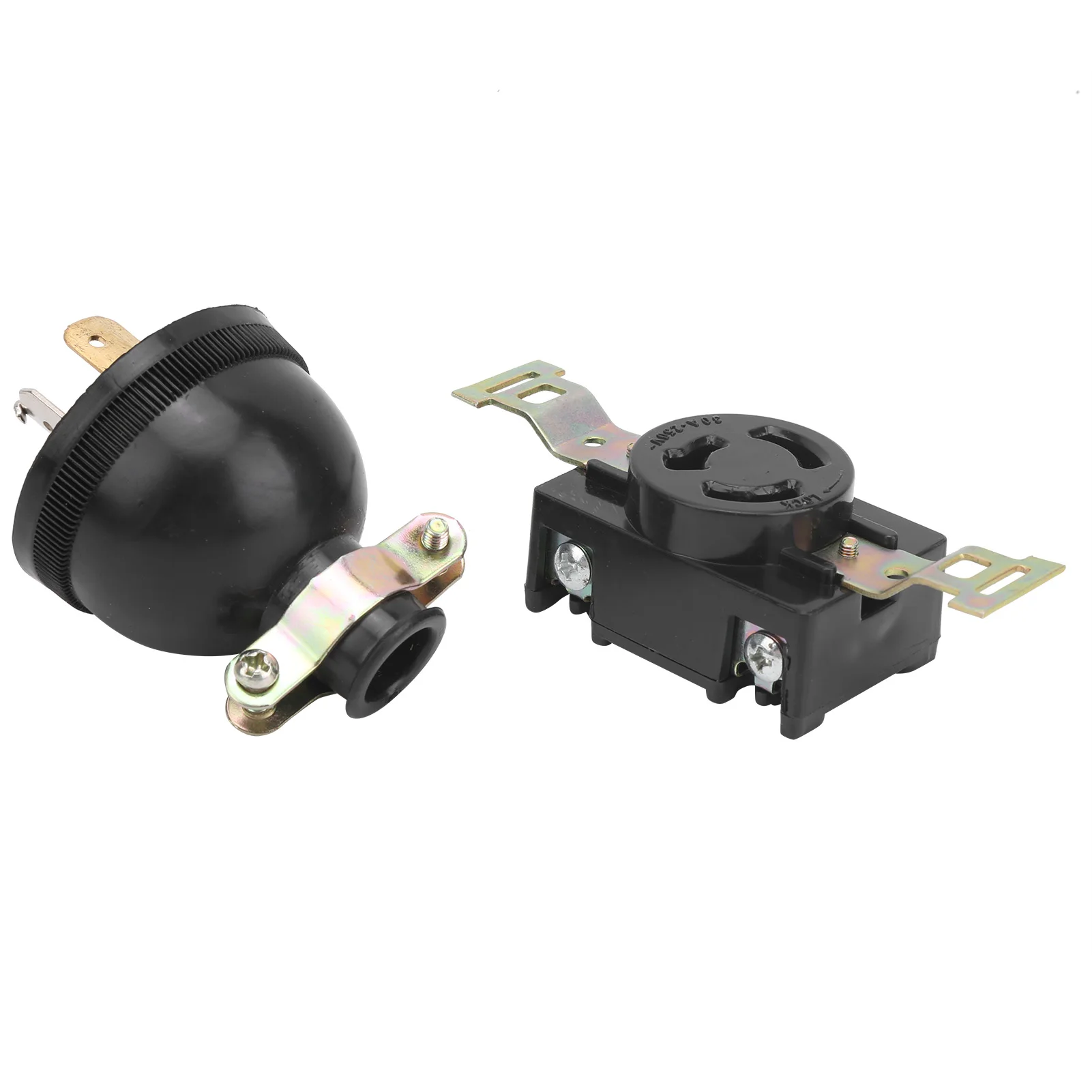 Gasoline Generator Accessories Generator 3-Hole Socket Plug Single‑Phase Copper Diesel Engine Accessories 3/5/6.5/8KW AC220V
