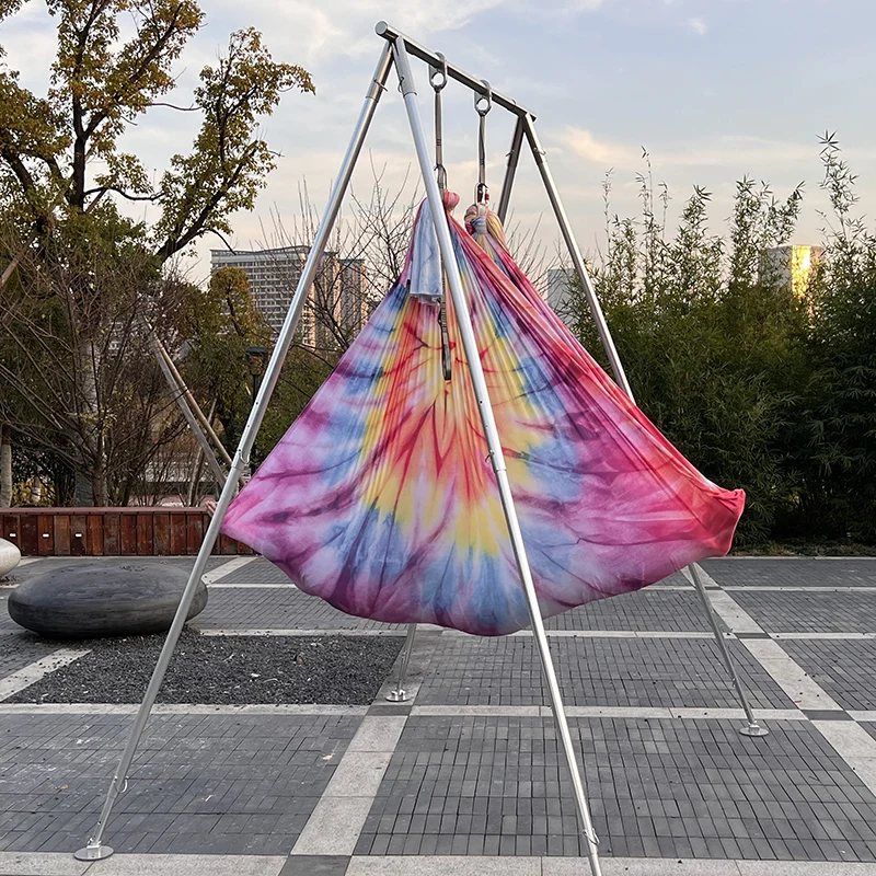 New Gradient 5M Aerial Silks Yoga Hammock Fabric for Aerial Acrobatic Circus Arts Dance Swing Yoga Hammock Studio