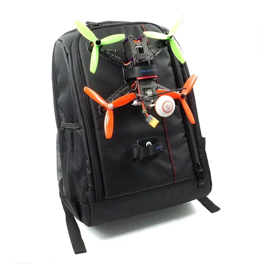 2 sets de sangles de fixation pour sac à dos drone, avec boucles ajustables et mousquetons.