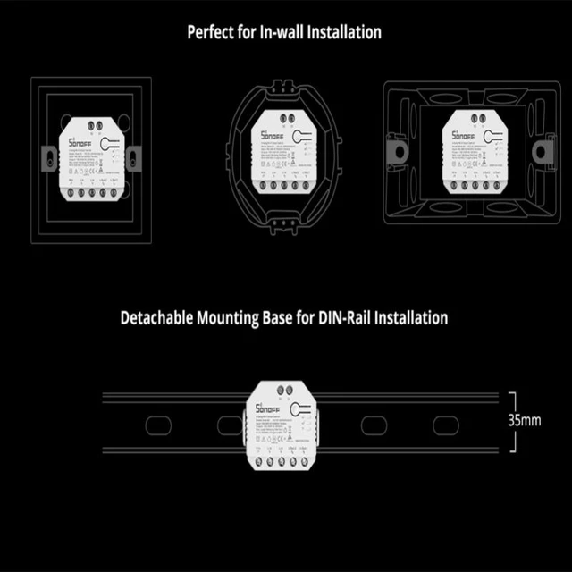 1-5pcs Sonoff Dual R3 Lite Dual Relay Module Diy Mini Smart Switch 2-way  Control Timing Via Ewelink Alexa Google Smart Home