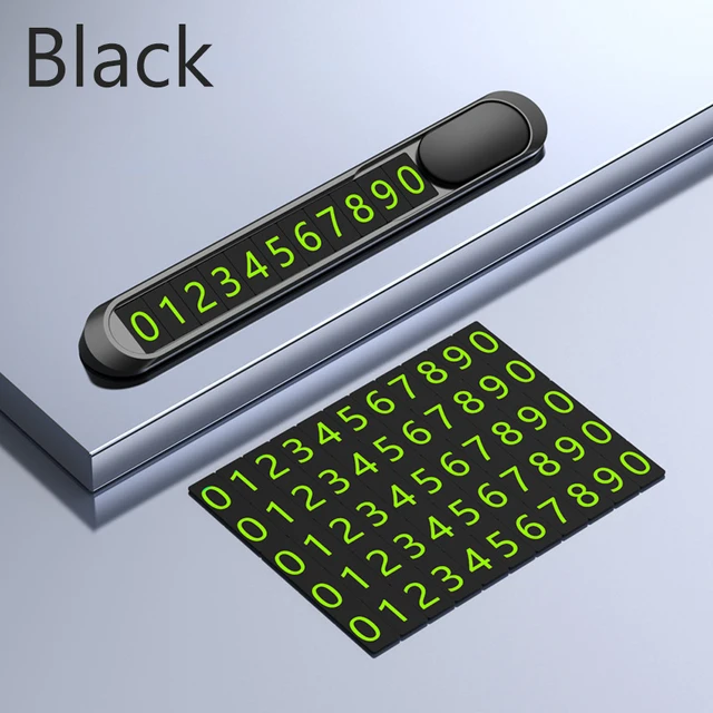 1pcs Hidden Car Styling Temporary Parking Card Plate Telephone Number