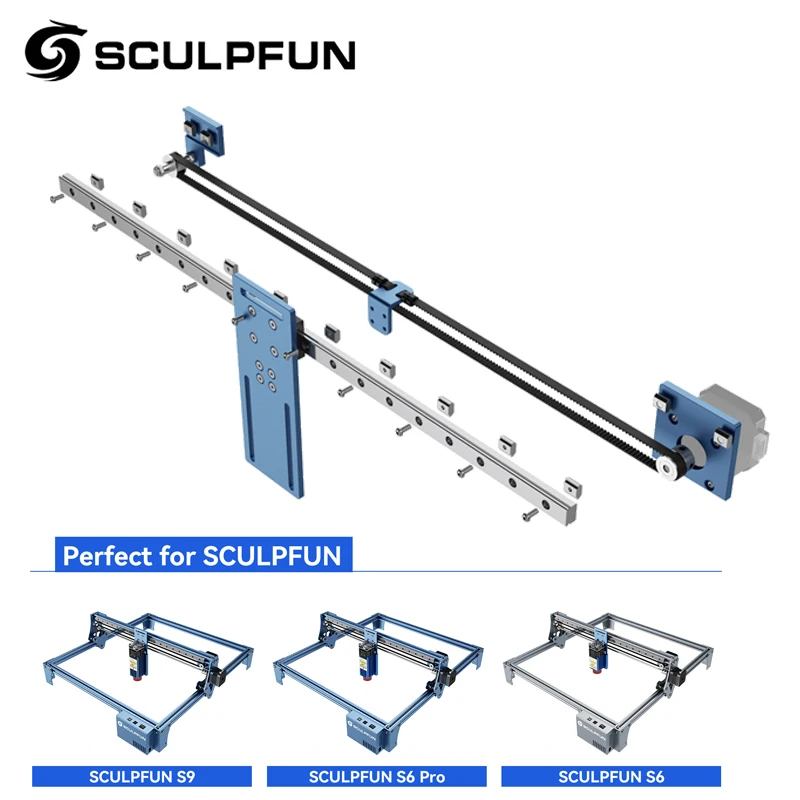 SCULPFUN S6/S6PRO/S9 X-axis Linear Guide Upgrade Kit High Precision Industrial Grade Direct Installation Without Drilling