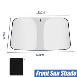 Reflective Car Sun Shade & Heat - Isolation Privacy Cover with Foldable Storage (Front sun shade 1pc)