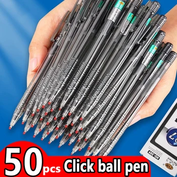 10/50 pezzi penne a sfera penne per scrittura a punta fine da 0,7 mm in nero rosso blu per studenti penna per firma di cancelleria per ufficio