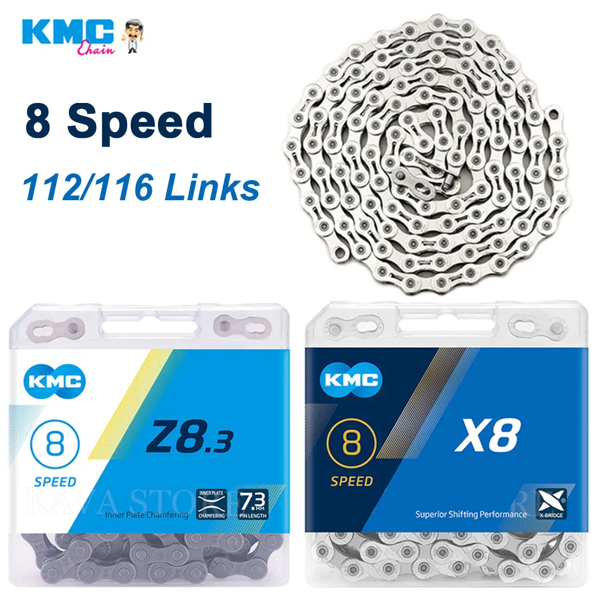 KMC Speed MTB Chain X8PL X8 8S Mountain Bike Current 8V