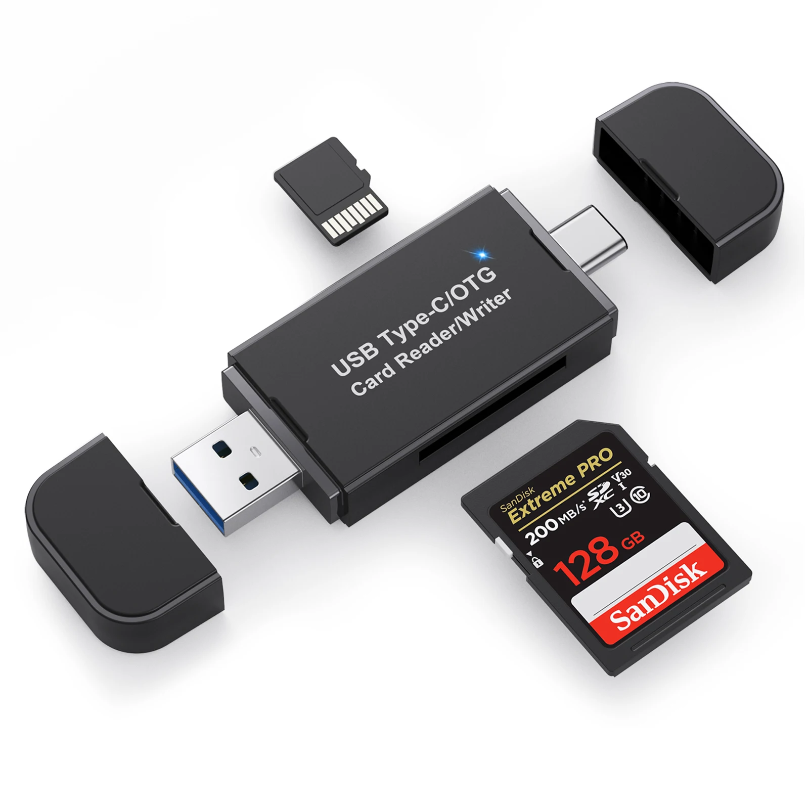 [3 paquetes] Lector de tarjetas micro SD USB C para PC, adaptador de  tarjeta micro SD a USB, lector de tarjetas TF para Android, Wansurs  portátil USB