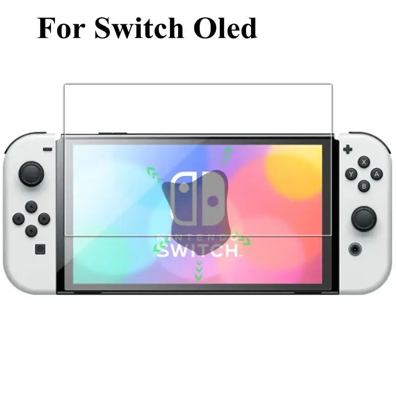 thumbnail image 1 of Película protectora de pantalla de vidrio templado de primera calidad compatible con Nintendo Switch para Switch Oled Protectores antiarañazos Película protectora 9H, 1 of 5