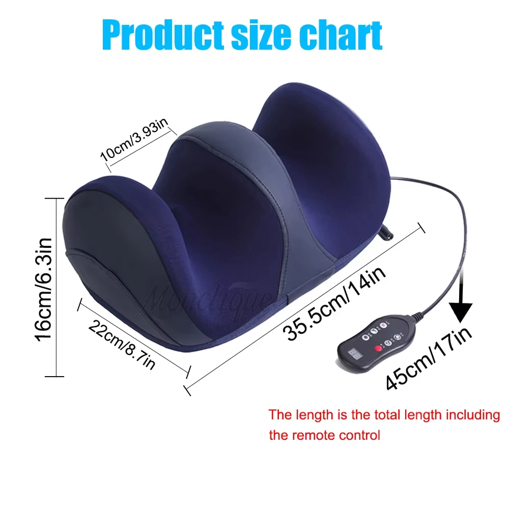 Electric Foot Leg Massager Electrics Heating Therapy Hot Compression Shiatsu Kneading Roller Muscle Calf Relaxation Feet Machine