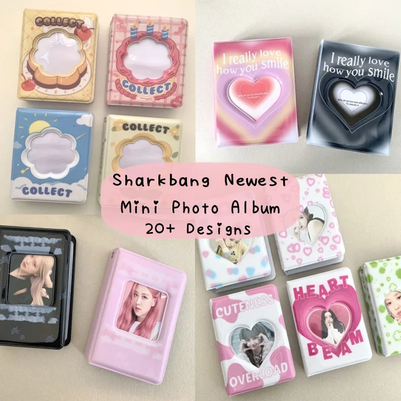 Sharkbang New Arrival 3 Inch Mini Photo Album 20pcs Sleeves Double Sided PostCard Collect Book INS Kpop Idol Card Organizer ins style butterfly a5 kpop photocard loose leaf photo card binder collect book album idol photo card holder photocards album