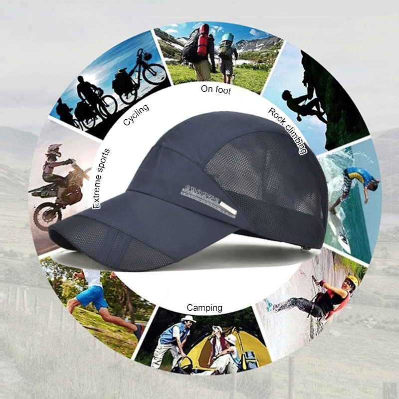 Tennis Caps Yoga Baseball Hats Summer Tennis Caps Breathable Windproof Outdoor Sports Hats Sun Protection Quick Drying Climbing Running Baseball Cap Beach Hat