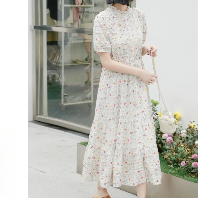 

Dress 2024 Loose Round Neck High Waist Korean Dresses