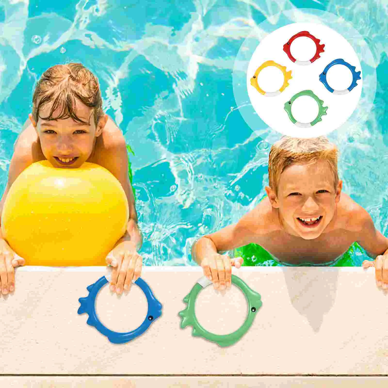 

Colorful Dive Rings For Pool For Kids Children Water Grass Ring Summer Underwater Swimming Pool Dive Diving Summer Outside