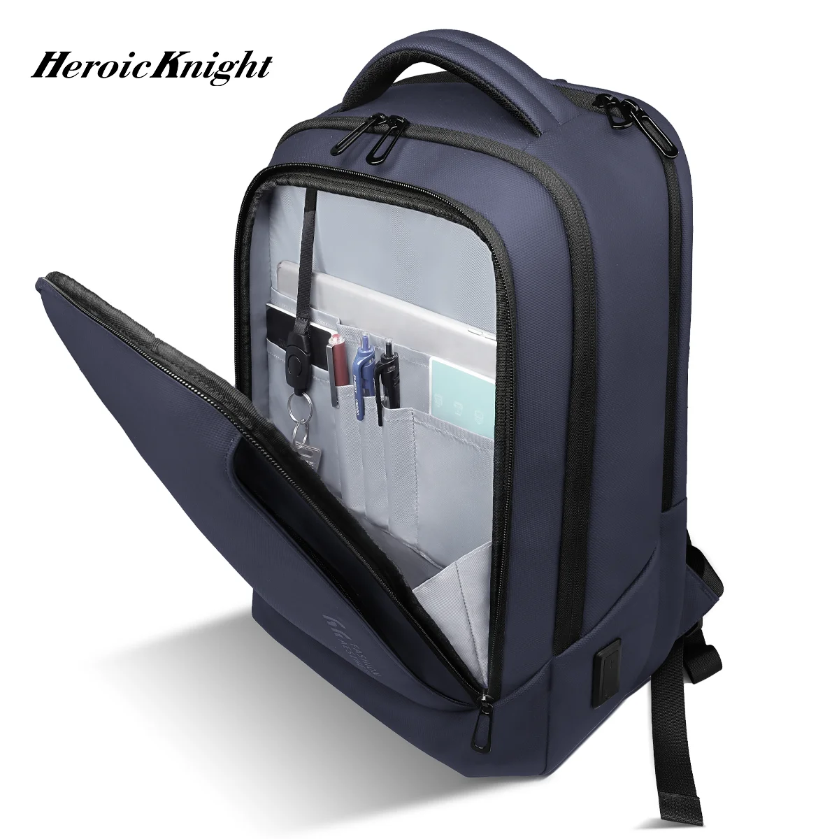 Heroic Knight Travel Backpack Large Capacity Waterproof 15.6" Laptop Backpack Business Men Work Stylish School Back Bag