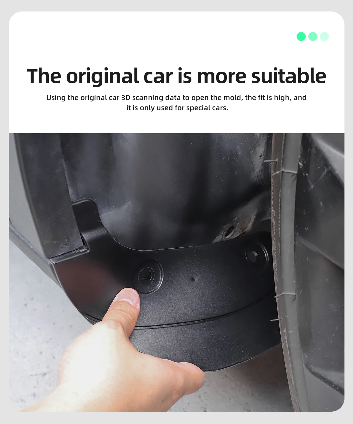 LUCKEASY Für Tesla Model Y 2020–2024, Hinterrad-Schmutzfänger, Auto-Modifikationszubehör, Spritzschutz, Schlamm-Kotflügel-Set – Detail 10