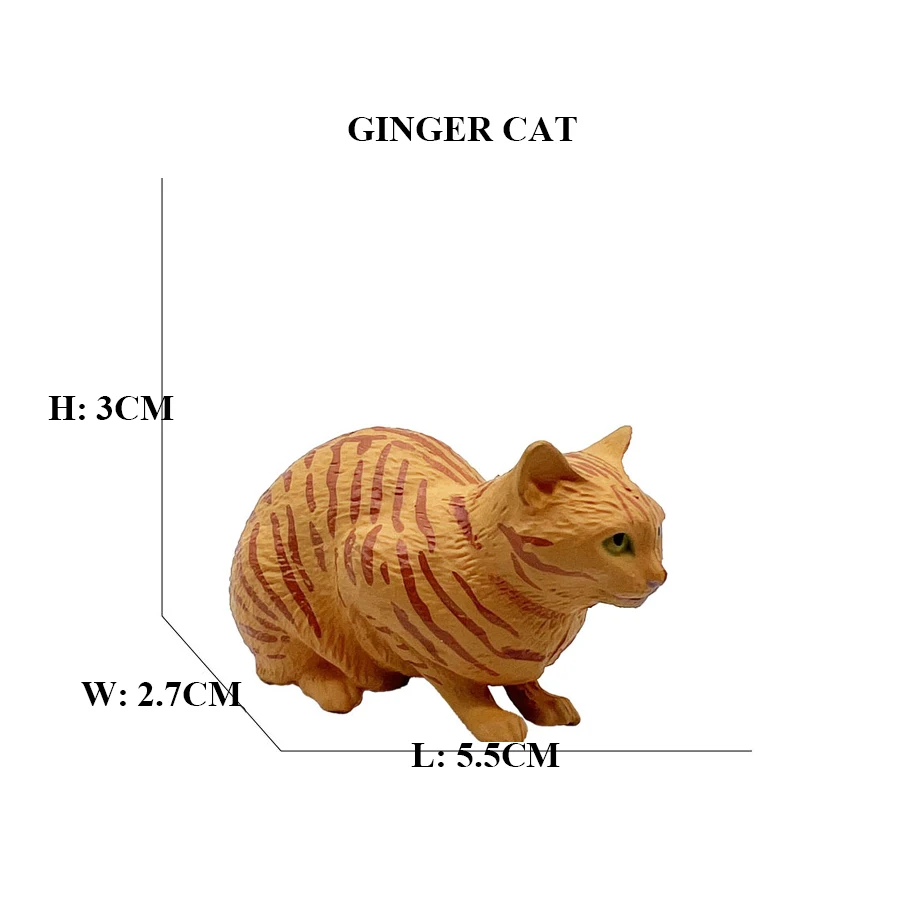 Hand-Painted Realistic Cat Figurines Set - Mini Kittens for Home and Office Decor