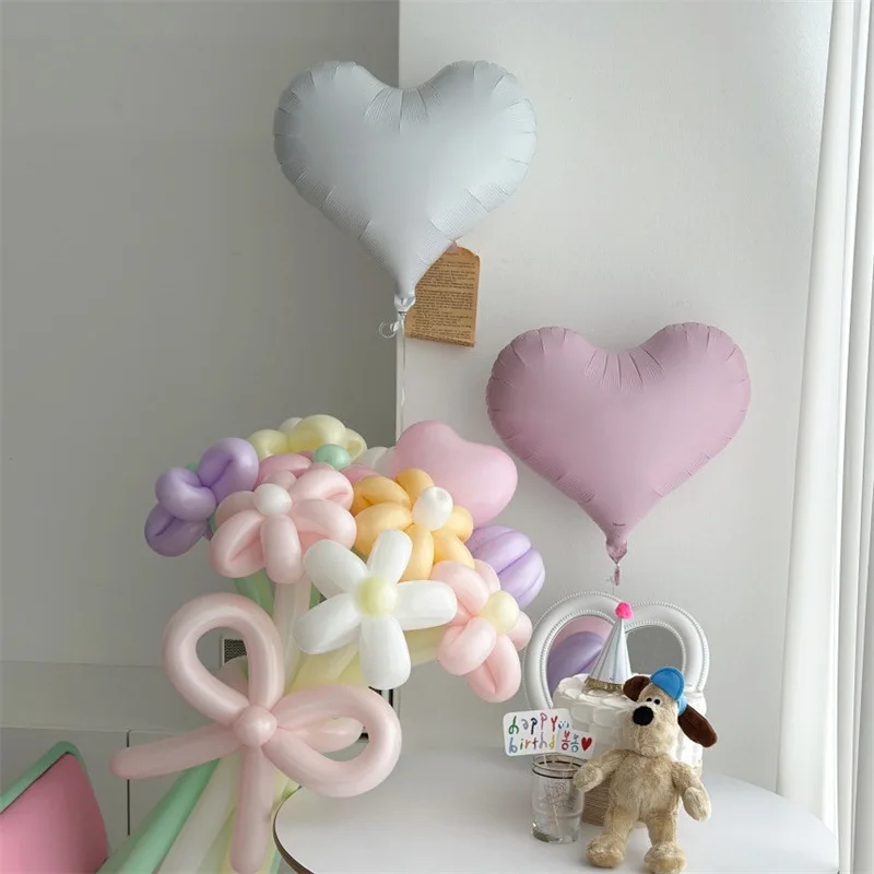 Frosted Love Balloon Gentle Heart 22 Zoll Aluminiumfolie Geburtstag Liebesgeständnis Valentinstag Macaron Party – Detail 13