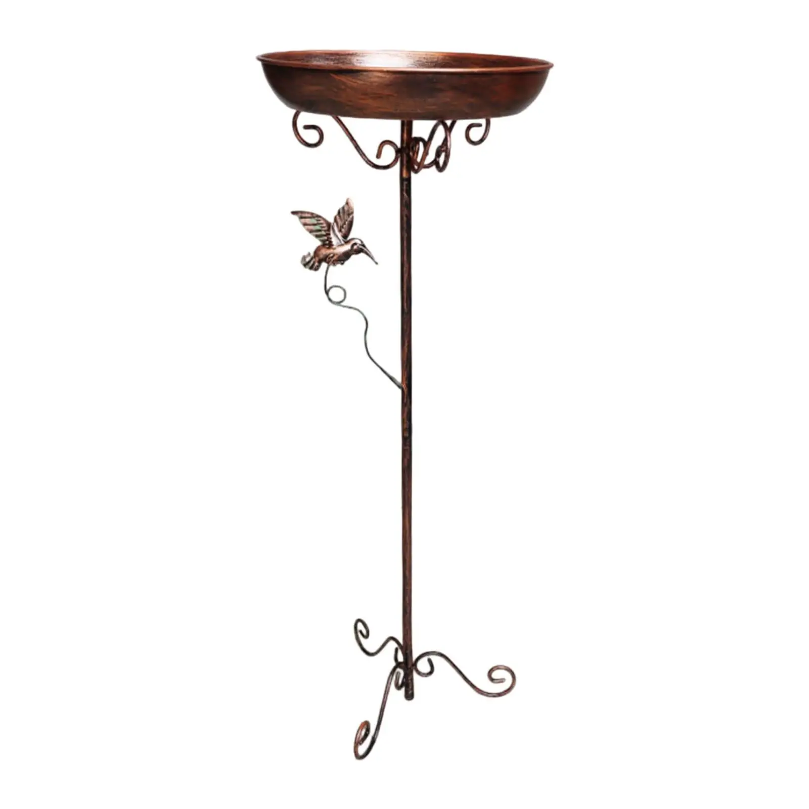Standing Bird Bath Bowl Bird Feeder Outside Garden Patio Landscape Water Bowl