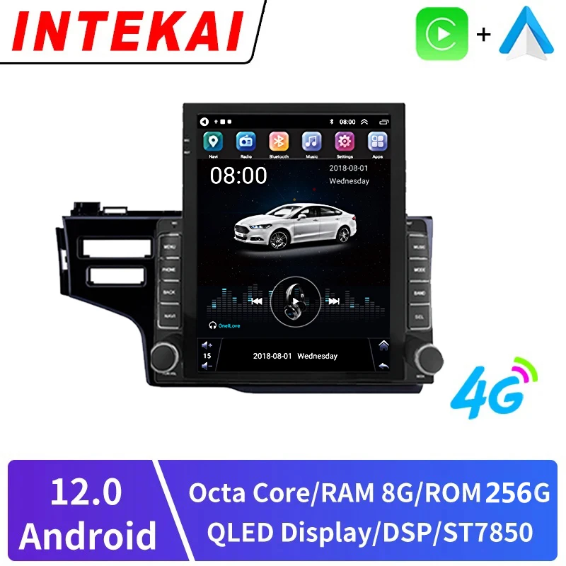 

9.7" Vertical Style Tesla Screen Android 12.0 Car Radio For Honda Fit LHD 2014 2017 Multimedia Player Carplay 4G GPS Navigation
