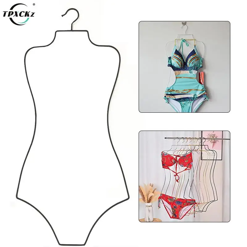 Colgador de bikini con forma de cuerpo de alambre, perchas de metal para  lencería de baño, colgador de traje de baño, colgador de bikini para ropa y