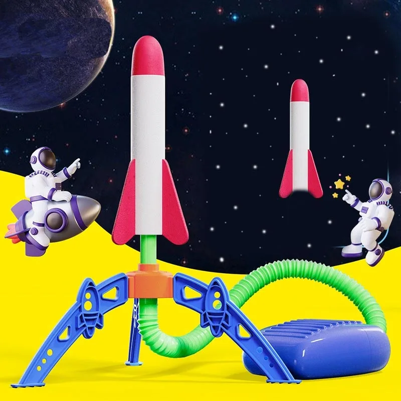 

Kid Air Rocket Foot Pump Launcher Toys Sport Game Jump Stomp Outdoor Child Play Set Toy Pressed Rocket Launchers Pedal Games