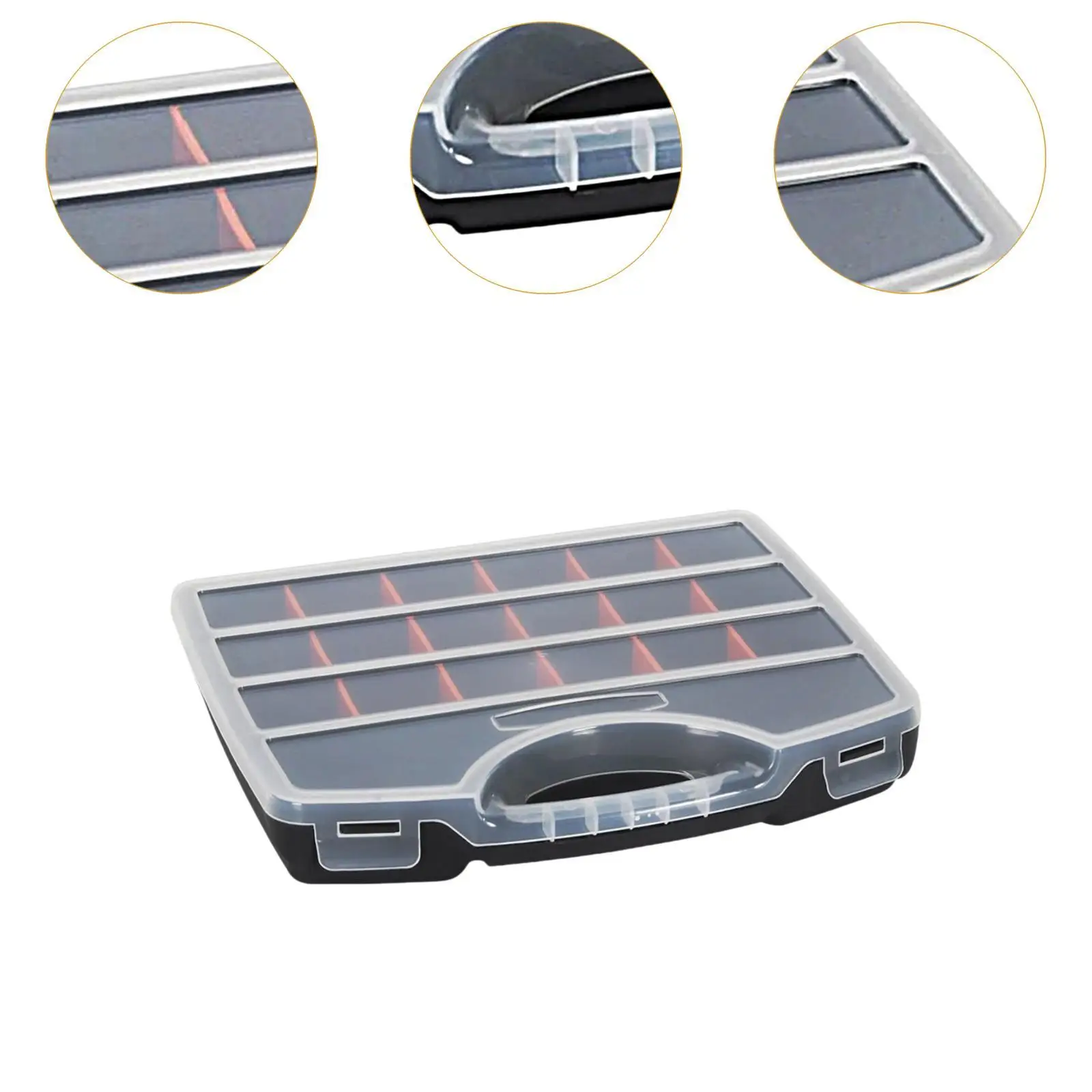 Tools Organizer Box Versatile Fishing Tackle Box with Removable Dividers Tool Case for Screw Nuts Nails Bolts Small Parts