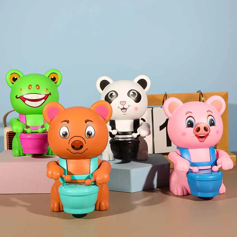 Children's Educational Toys Cartoon Cute Wind-up Drumming Small Animal Creative Children Interactive Clockwork Toys Gifts