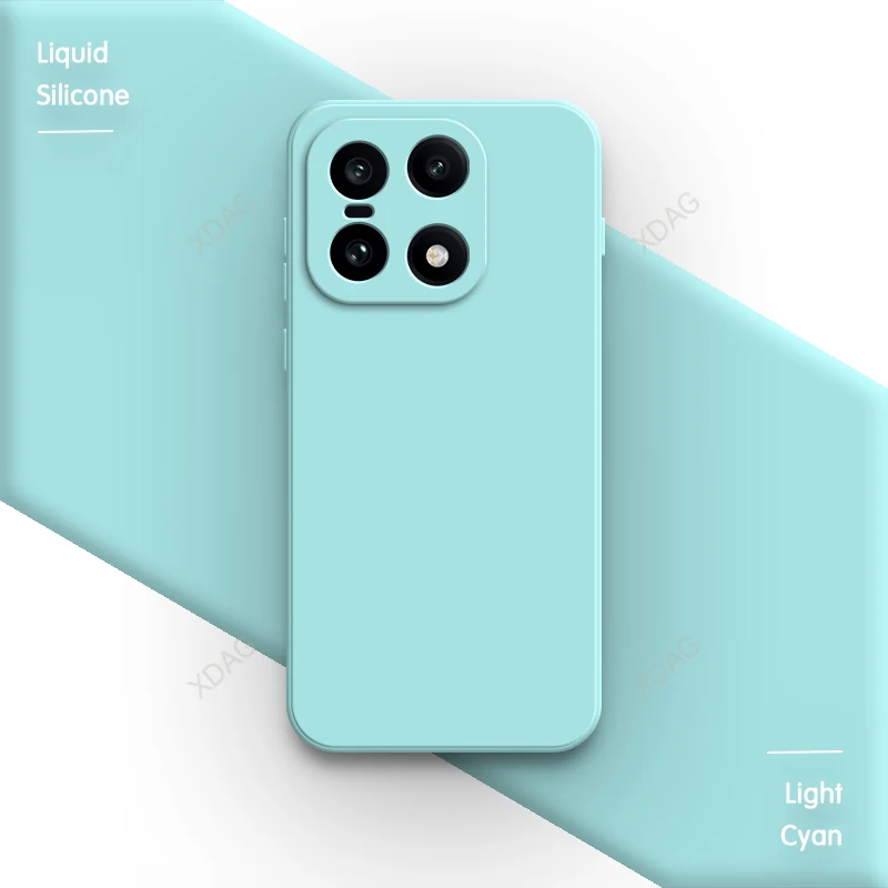 Premium Soft Liquid Silicone Phone Case with Lens Protection - Sleek Straight Edge Design